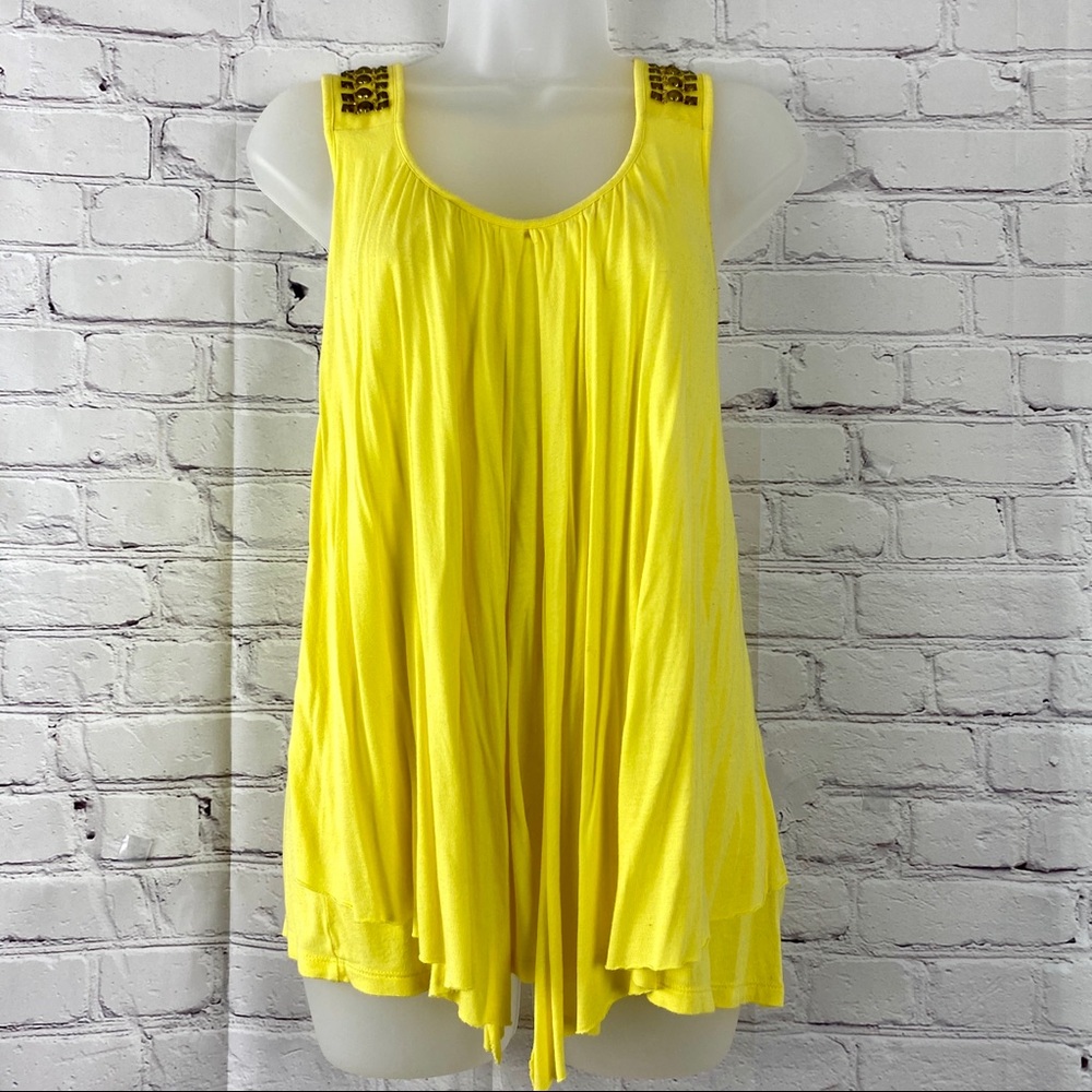 Jennifer Lopez beaded yellow tank top